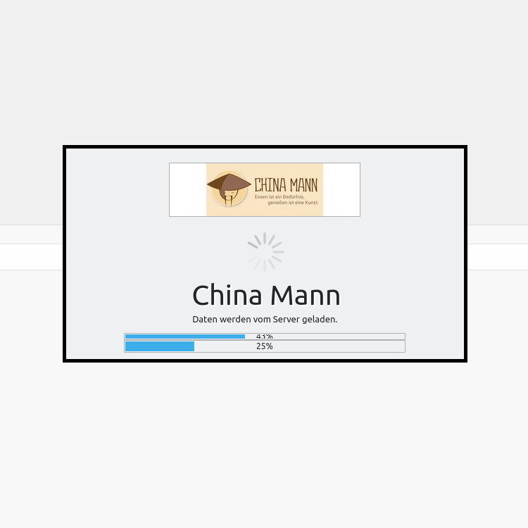 Call-Control GUI | Die Daten von einem Restaurant werden geladen.