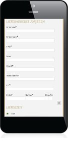 Responsive Darstellung der Call-Control Bestellwebseite auf dem Smartphone für optimale mobile Online-Bestellungen Vertikal.